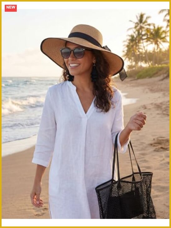 Beach Accessories Set Straw Hat Mesh Tote Bag Sunglasses Earrings Bohemian main image 6